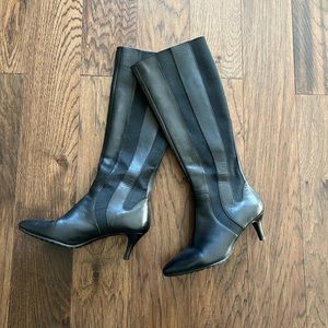 💥SALE💥 Tahari Black Leather Knee High Boots 8